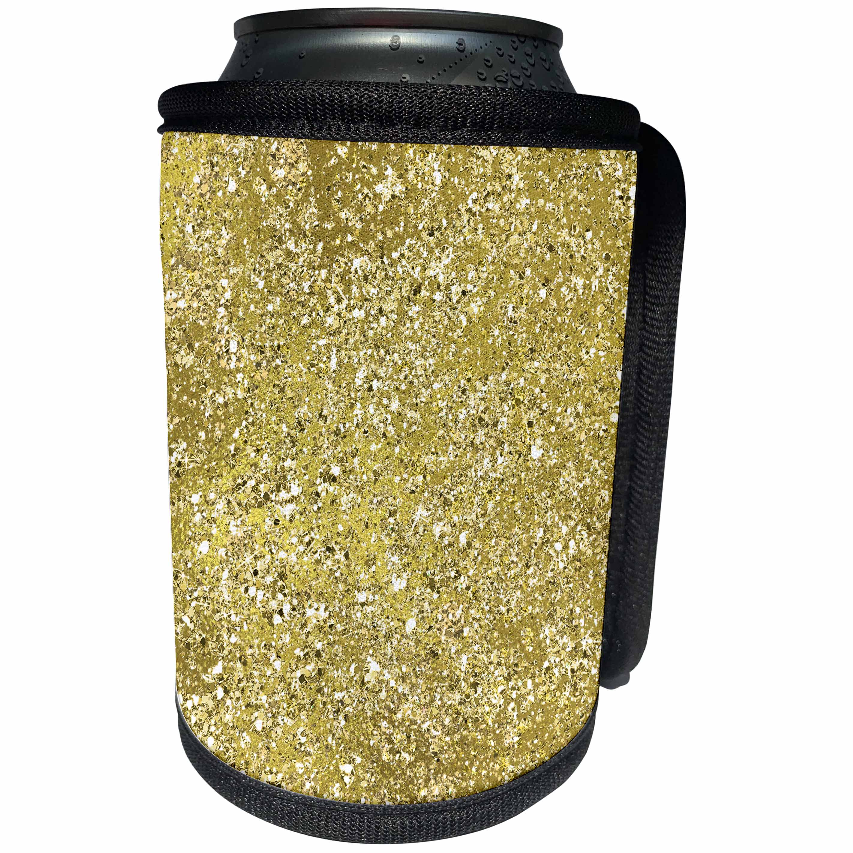 3dRose PS Chic - Picturing Gold Image of Glitter Sparkle - Can Cooler Bottle Wrap (cc_271057)