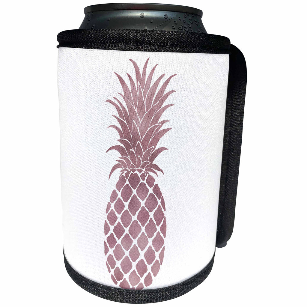 3dRose PS Chic - Picturing Rose Gold Pineapple - Can Cooler Bottle Wrap (cc_271076)