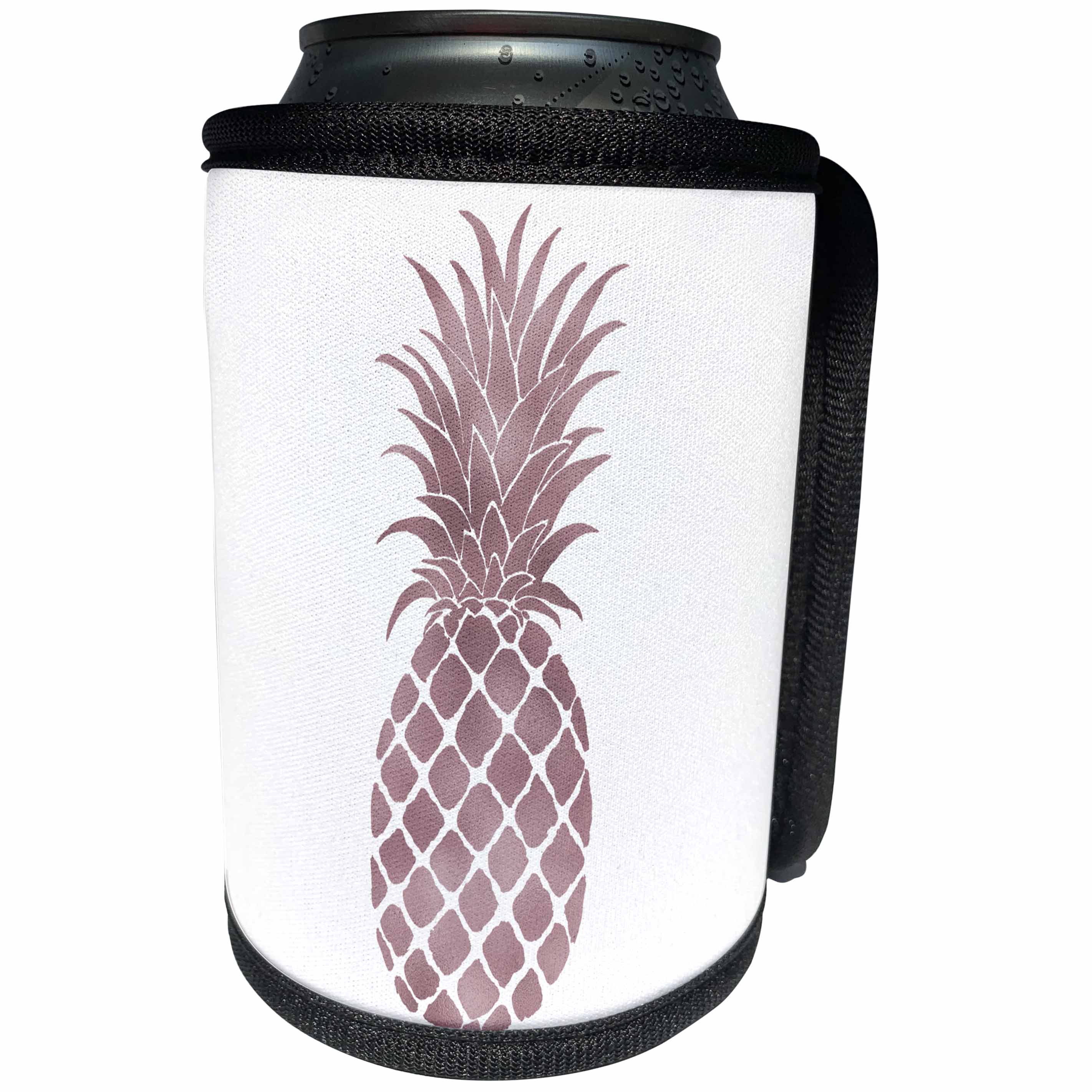 3dRose PS Chic - Picturing Rose Gold Pineapple - Can Cooler Bottle Wrap (cc_271076)