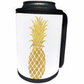 3dRose PS Chic - Picturing Gold Glitz Pineapple - Can Cooler Bottle Wrap (cc_271077)