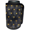 3dRose PS Chic - Picturing Gold Black Hearts - Can Cooler Bottle Wrap (cc_271087)