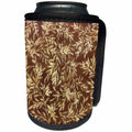 3dRose Florene Decorative - Tawny Wood - Can Cooler Bottle Wrap (cc_27110)