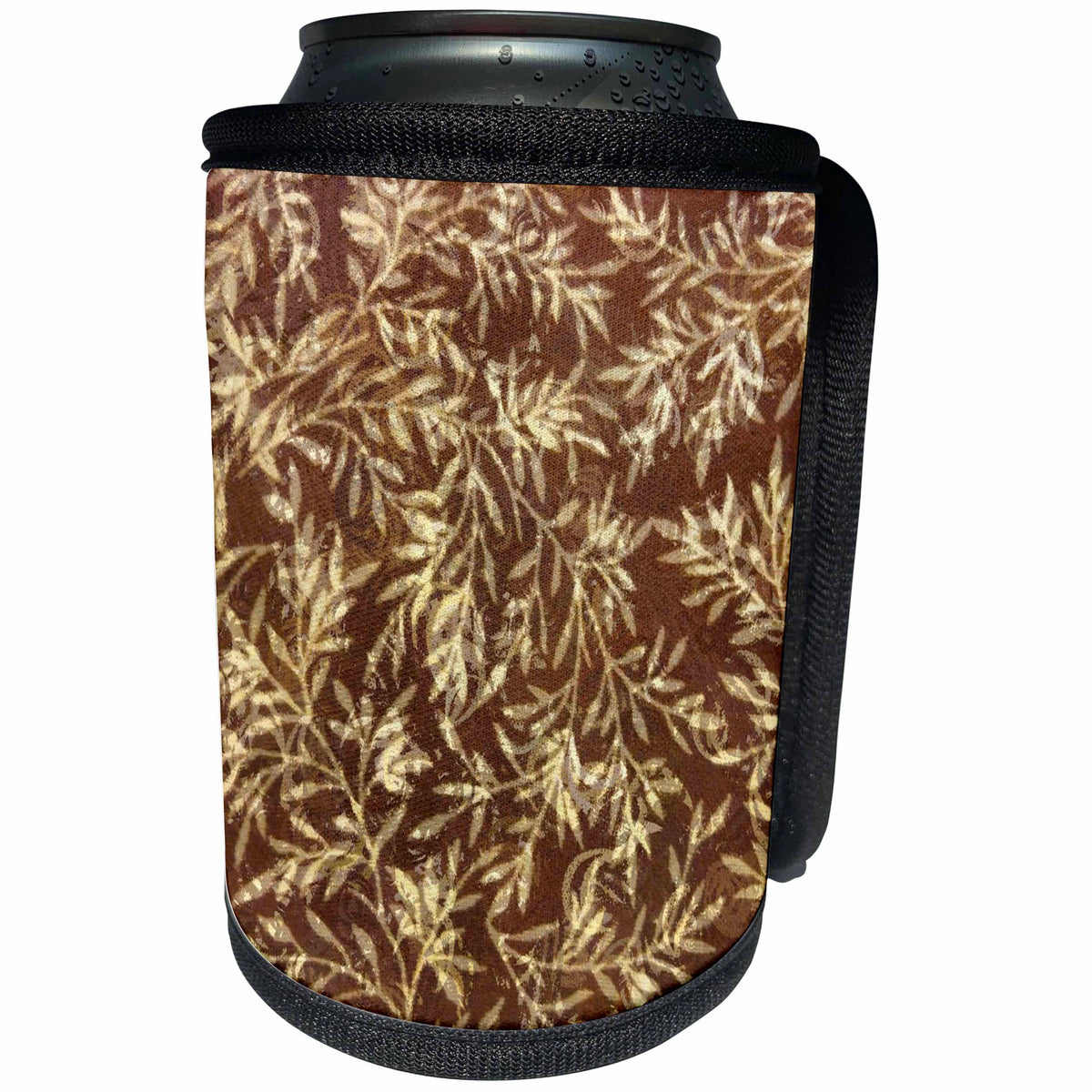 3dRose Florene Decorative - Tawny Wood - Can Cooler Bottle Wrap (cc_27110)