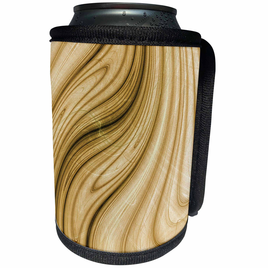 3dRose Wood Textures - Image of Swirly Maple Wood Closeup - Can Cooler Bottle Wrap (cc_271124)