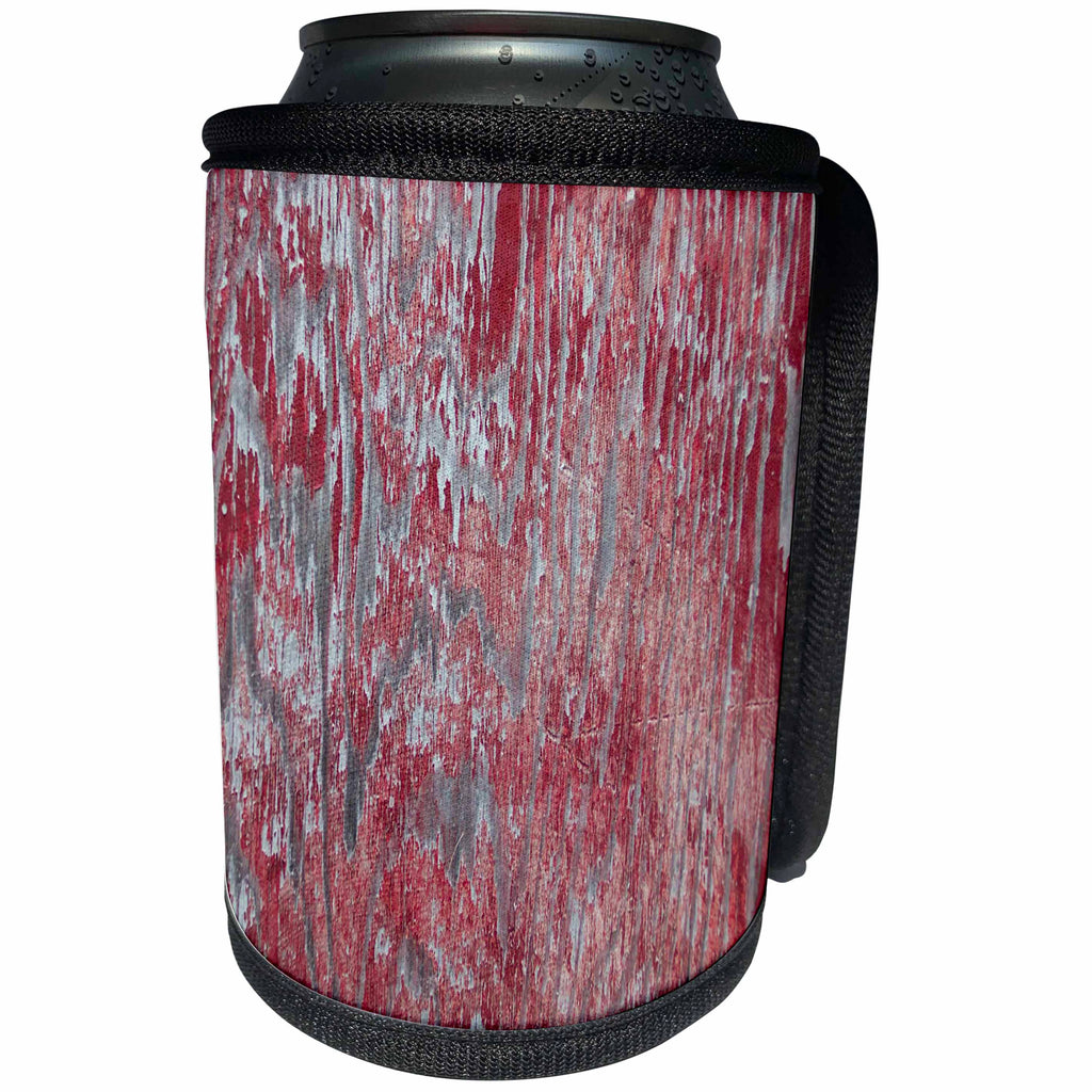 3dRose Wood Textures - Image of Distressed Reddish Wood - Can Cooler Bottle Wrap (cc_271125)