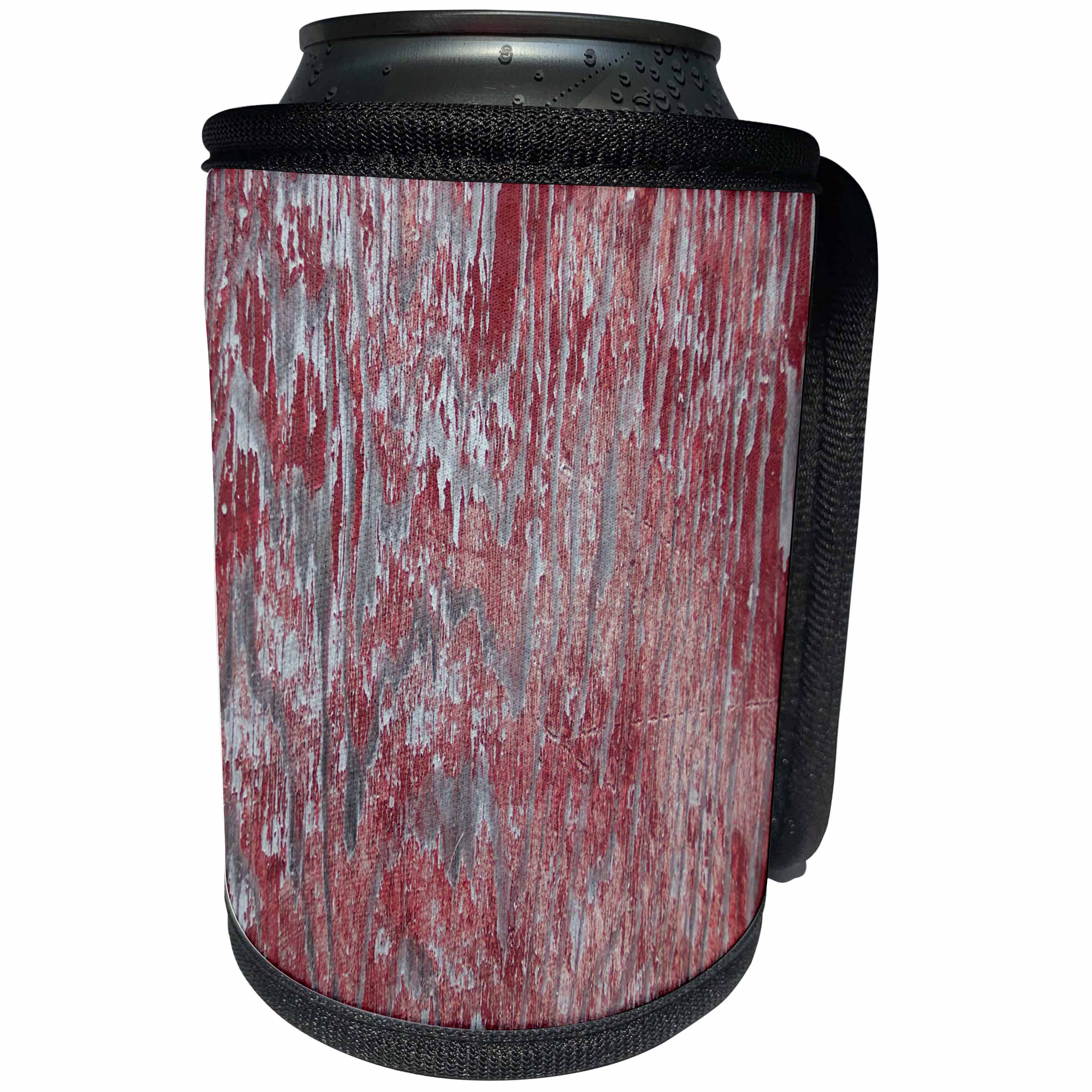 3dRose Wood Textures - Image of Distressed Reddish Wood - Can Cooler Bottle Wrap (cc_271125)