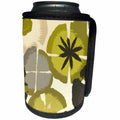 3dRose Abstract Patterns - Image of Gray and Lime Floral Abstract Pattern - Can Cooler Bottle Wrap (cc_271135)