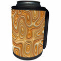 3dRose Andrea Haase Art Illustration - Abstract Organic Embossed Surface In Beige And Yellow - Can Cooler Bottle Wrap (cc_271149)
