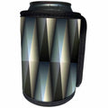 3dRose Andrea Haase Art Illustration - Silver Brushed Metal Surface - Can Cooler Bottle Wrap (cc_271151)