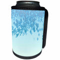 3dRose Andrea Haase Art Illustration - Shimmering Turquoise Blue Glitter Diamonds - Can Cooler Bottle Wrap (cc_271159)