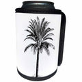 3dRose Andrea Haase Art Illustration - Vintage Palm Tree Drawing Black And White - Can Cooler Bottle Wrap (cc_271171)