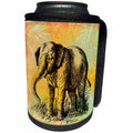 3dRose Andrea Haase Animals Illustration - African Elephant Illustration - Can Cooler Bottle Wrap (cc_271176)