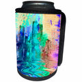 3dRose Andrea Haase Art Illustration - Abstract Urban City Modern Colorful Illustration - Can Cooler Bottle Wrap (cc_271202)