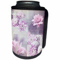 3dRose Andrea Haase Art Illustration - Pastel Colored Mixed Media Flower Collage - Can Cooler Bottle Wrap (cc_271207)