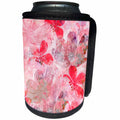 3dRose Andrea Haase Art Illustration - Abstract Flower Pattern In Soft Pastel Reds - Can Cooler Bottle Wrap (cc_271211)