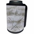 3dRose Andrea Haase Art Illustration - Embossed Star In Solid Concrete - Can Cooler Bottle Wrap (cc_271215)