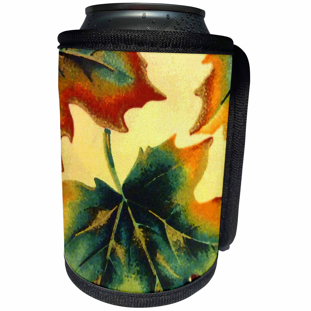 3dRose Florene Decorative - Maple Leaf Beauty - Can Cooler Bottle Wrap (cc_27127)