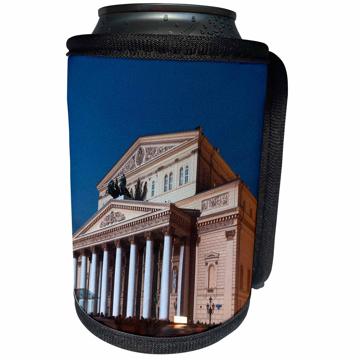 3dRose Alexis Photography - Moscow City - Moscow city - Bolshoi - Grand - Theater in the evening - Can Cooler Bottle Wrap (cc_271277)