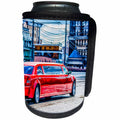 3dRose Alexis Photography - Transport Road - Luxury red limousine car drives along the street - Can Cooler Bottle Wrap (cc_271309)