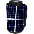 3dRose Alexis Photography - Objects - Dark blue solar power panel divided into four parts by white frames - Can Cooler Bottle Wrap (cc_271345)