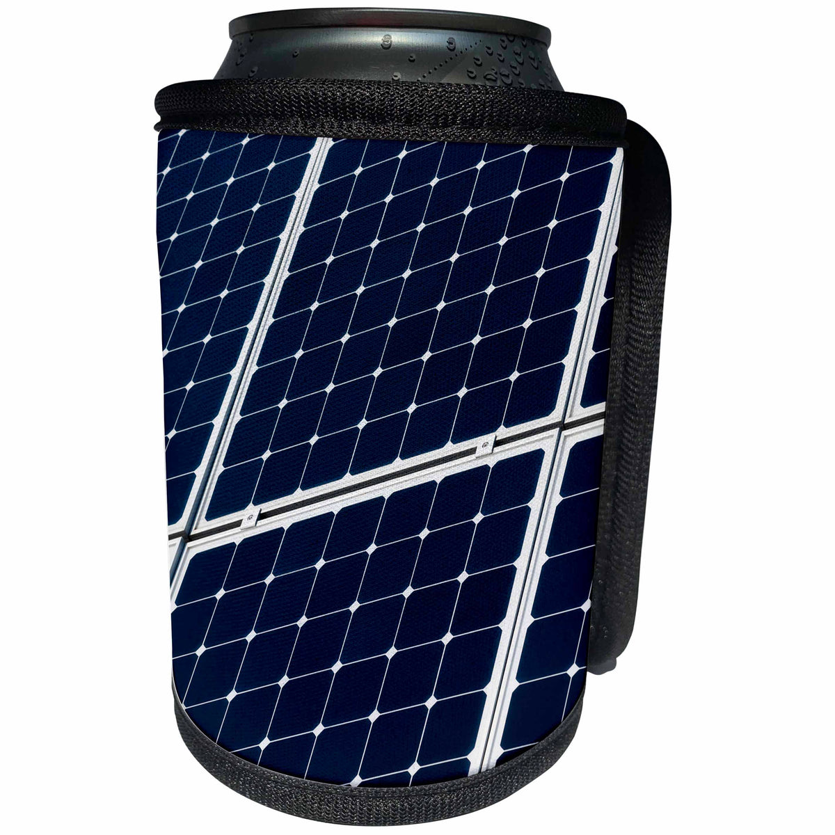 3dRose Alexis Photography - Objects - Dark blue solar power panel, white frame, diagonal view - Can Cooler Bottle Wrap (cc_271346)