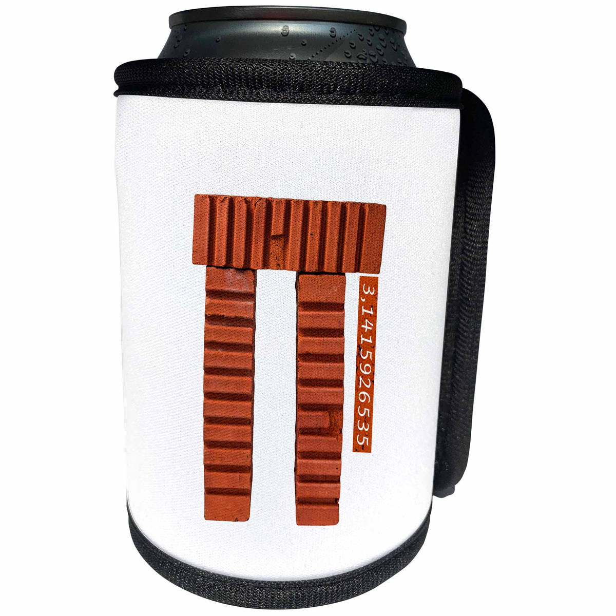 3dRose Alexis Design - Funny - Pi mathematical symbol made of three building bricks - Can Cooler Bottle Wrap (cc_271350)