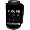 3dRose Alexis Design - Funny - Three glasses with dices. Shell game. If you win you will marry me - Can Cooler Bottle Wrap (cc_271351)