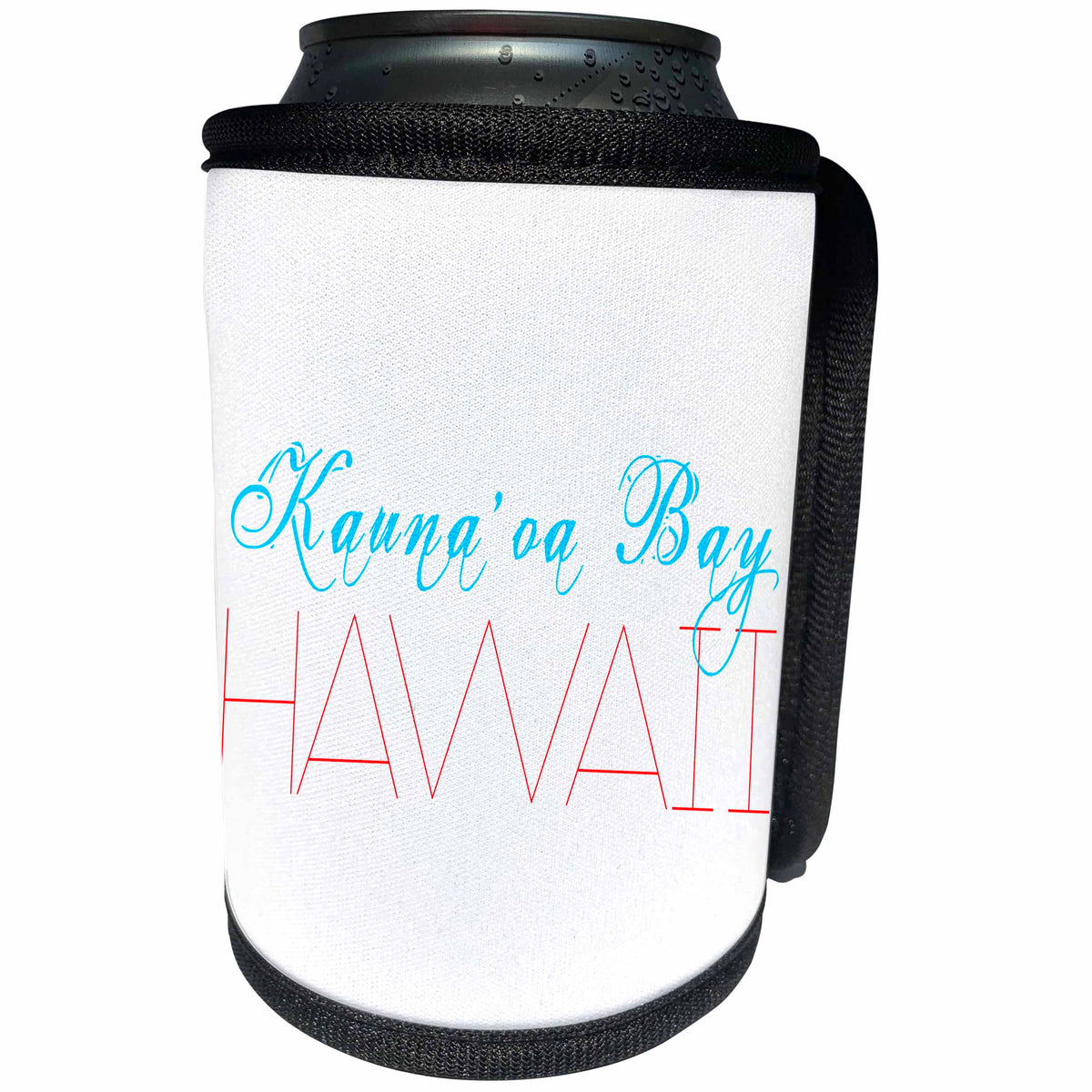 3dRose Alexis Design - American Beaches - American Beaches - Kaunaoa Bay, Hawaii, blue, red colors - Can Cooler Bottle Wrap (cc_271399)