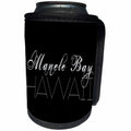 3dRose Alexis Design - American Beaches - American Beaches - Manele Bay, Hawaii, black background - Can Cooler Bottle Wrap (cc_271405)