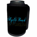 3dRose Alexis Design - American Beaches - American Beaches - Myrtle Beach, South Carolina, blue and yellow - Can Cooler Bottle Wrap (cc_271408)