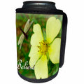 3dRose Renderly Yours Dragonflies - Dragonfly And Yellow Flower Believe - Can Cooler Bottle Wrap (cc_27143)