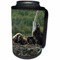 3dRose Krista Funk Creations Juvenile Bald Eagles - Juvenile Bald Eagles Rest in the Nest in the Yukon Territory - Can Cooler Bottle Wrap (cc_27145)