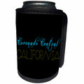 3dRose Alexis Design - American Beaches - American Beaches - Coronado Central Beach, California, blue, yellow - Can Cooler Bottle Wrap (cc_271490)