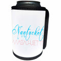 3dRose Alexis Design - American Beaches - American Beaches - Nantucket Surfside Beach, Massachusetts red, blue - Can Cooler Bottle Wrap (cc_271501)