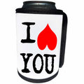3dRose Alexis Design - Love - I Love You Not red heart turned upside down, on white - Can Cooler Bottle Wrap (cc_271507)