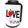 3dRose Alexis Design - Love - Love Is Love for men on white background - Can Cooler Bottle Wrap (cc_271508)