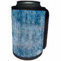 3dRose Alexis Photography - Texture Glass - Crackled glass texture. Blue color - Can Cooler Bottle Wrap (cc_271539)