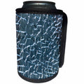 3dRose Alexis Photography - Texture Glass - Sparkling ice glass, blue and white colors - Can Cooler Bottle Wrap (cc_271541)