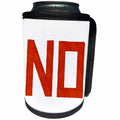 3dRose Alexis Design - Funny - Negative word NO made of orange construction bricks on white - Can Cooler Bottle Wrap (cc_271545)