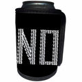 3dRose Alexis Design - Funny - Word NO made of many words YES. Funny ambiguous negation on black - Can Cooler Bottle Wrap (cc_271546)