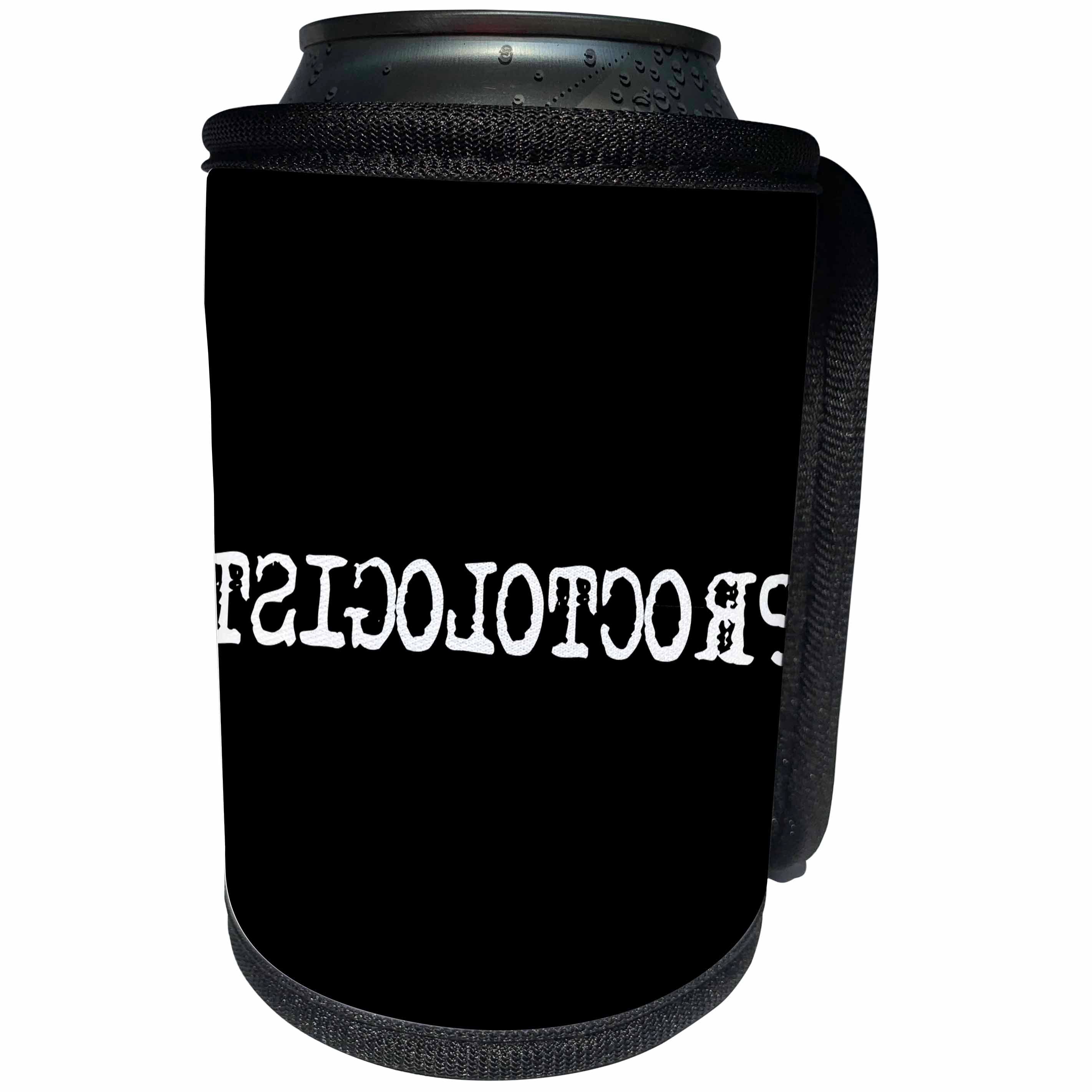 3dRose Alexis Design - Funny - Word Proctologist mirrored. Funny text design on black - Can Cooler Bottle Wrap (cc_271548)