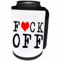 3dRose Alexis Design - Adult - Leave me alone and pardon my French. Not safe for work on white - Can Cooler Bottle Wrap (cc_271557)