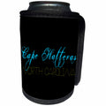 3dRose Alexis Design - American Beaches - American Beaches - Cape Hatteras National Seashore, NC, blue, yellow - Can Cooler Bottle Wrap (cc_271586)