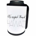 3dRose Alexis Design - American Beaches - American Beaches - Kaanapali Beach, Lahaina, Hawaii, black on white - Can Cooler Bottle Wrap (cc_271588)