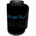 3dRose Alexis Design - American Beaches - American Beaches - Kaanapali Beach, Lahaina, Hawaii, blue, yellow - Can Cooler Bottle Wrap (cc_271590)