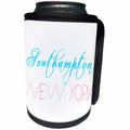 3dRose Alexis Design - American Beaches - American Beaches - Southampton, New York, blue, red, white - Can Cooler Bottle Wrap (cc_271601)