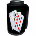 3dRose Alexis Photo-Art - Blackjack - Blackjack Twenty One combination - Ace, King, and Ten - Can Cooler Bottle Wrap (cc_271836)