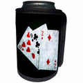 3dRose Alexis Photo-Art - Blackjack - Blackjack Twenty One combination - Ten, Nine, Two - Can Cooler Bottle Wrap (cc_271843)