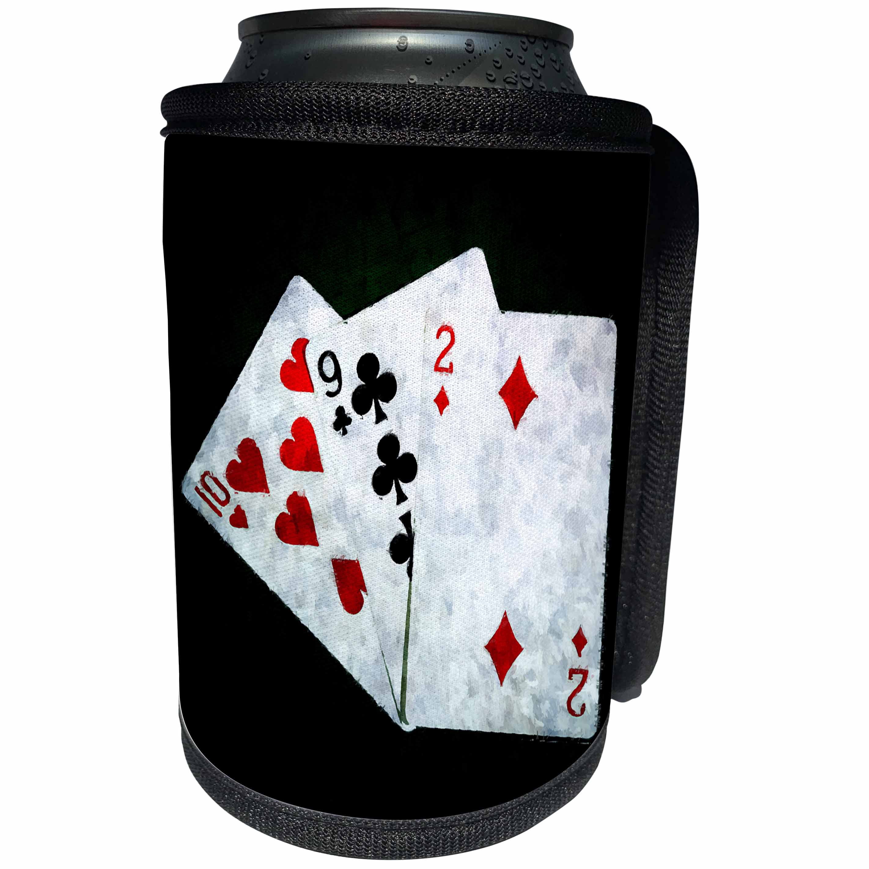 3dRose Alexis Photo-Art - Blackjack - Blackjack Twenty One combination - Ten, Nine, Two - Can Cooler Bottle Wrap (cc_271843)