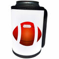 3dRose Alexis Design - Sport American Football - American football ball on white background. Add custom text - Can Cooler Bottle Wrap (cc_271852)